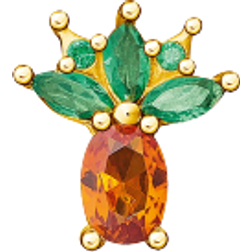 Thomas Sabo Charm Club Single Pineapple Ear Stud - Gold/Orange/Green