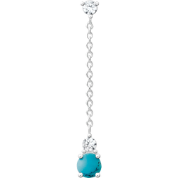 Thomas Sabo Charm Club Single Ear Stud - Silver/Turquoise/Transparent