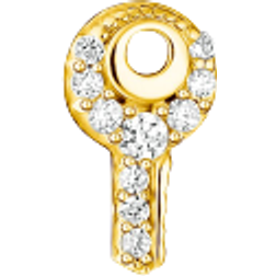 Thomas Sabo Charm Club Single Key Ear Stud - Gold/Transparent