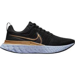 Nike React Infinity Run Flyknit 2 W - Black/Ghost/Dark Smoke Grey/Metallic Gold