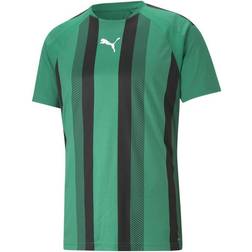 Puma TeamLIGA Striped Football Jersey Men - Pepper Green/Black/White