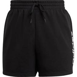 Adidas Women's Essentials Slim Logo Shorts Plus Size - Black/White