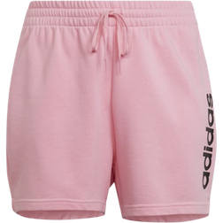Adidas Women's Essentials Slim Logo Shorts Plus Size - Light Pink/White
