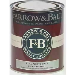 Farrow & Ball Estate No.1 Wood Paint, Metal Paint, Radiator Paint Lime White 0.198gal