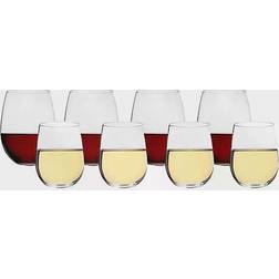 Orrefors O Cabernet/Merlot + Viognier/Chardonnay Stemless Weinglas 8Stk.