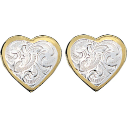 Montana Silversmiths Classic Montana Heart Earrings - Gold/Silver