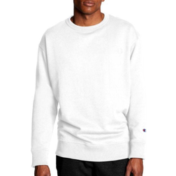 Champion Powerblend Fleece Crew C Logo Sweatshirt - White