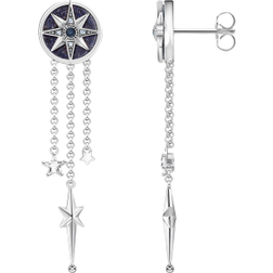 Thomas Sabo Royalty Star Earrings - Silver/Blue/Transparent