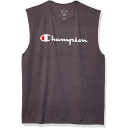 Champion Classic Graphic Muscle Script Logo T-shirt Unisex - Granite Heather