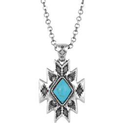 Montana Silversmiths Star Pendant Necklace - Silver/Black/Turquoise