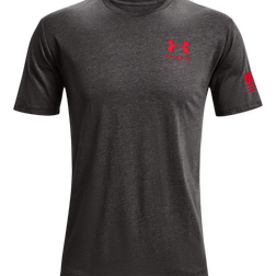 Under Armour Freedom Flag T-shirt - Charcoal Medium Heather/Red
