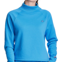 Champion Embroidered Logo Powerblend Fleece Mock Neck Sweatshirt - Balboa Blue