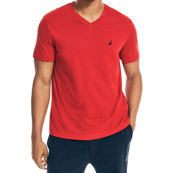 Nautica Solid V-Neck T-shirt - Nautica Red