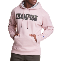 Champion Powerblend Fleece Camo Block Applique Logo Hoodie Men - Dream Pink