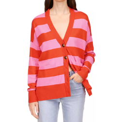 Sanctuary Cityscape Cotton Blend Cardigan - Flamingo Red