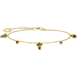 Thomas Sabo Charm Club Delicate Fruits Bracelet - Gold/Multicolour