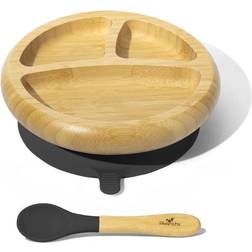 Avanchy Bamboo Suction Baby Plate + Spoon