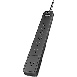 Schneider Electric PE76 7-Outlet SurgeArrest Surge Protector, 6ft Cord (Black)