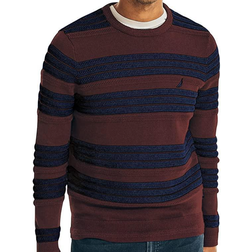 Nautica Striped Sweater - Burgundy