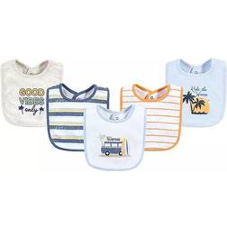 Hudson Gone Surfing Cotton Bib 5-pack