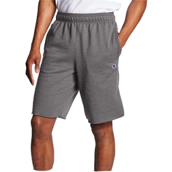 Champion Powerblend Script Logo 10" Fleece Shorts Men - Granite Heather