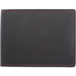 Royce RFID Blocking Contemporary Bifold Wallet - Black/Red
