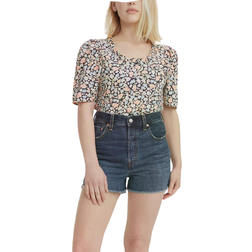 Levi's Louise Puff Sleeve Top - Vanessa Floral Obsidian/Multi-Color