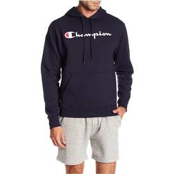 Champion Powerblend Script Logo Hoodie - Navy