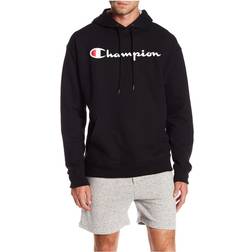 Champion Powerblend Script Logo Hoodie - Black