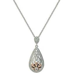 Montana Gates of the Mountains Wildflower Necklace - Silver/Rose Gold/Transparent