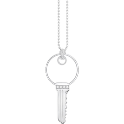 Thomas Sabo Key Necklace - Silver/Transparent