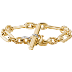 David Yurman Lexington Chain Bracelet - Gold/Diamonds