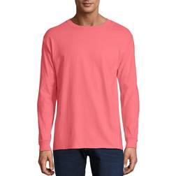 Hanes Beefy-T Long-Sleeve T-shirt Unisex - Charisma Coral