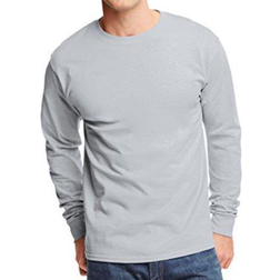 Hanes Men's Authentic Long-Sleeve T-shirt - Ash