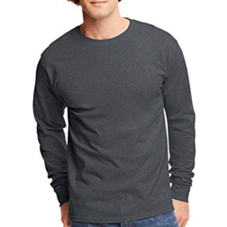 Hanes Men's Authentic Long-Sleeve T-shirt - Charcoal Heather