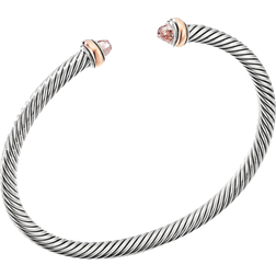 David Yurman Cable Classics Collection Bracelet - Silver/Rose Gold/Pink