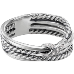 David Yurman X Collection Ring - Silver/Diamonds