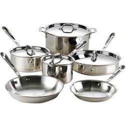 All Clad Copper Core Cookware Set with lid 10 Parts