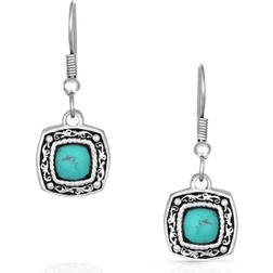 Montana Silversmiths Earth Drop Earrings - Silver/Turquoise