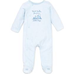 Little Me Thank Heaven for Little Boys Footed One-Piece - White/Skylight Blue (LBQ01560N)