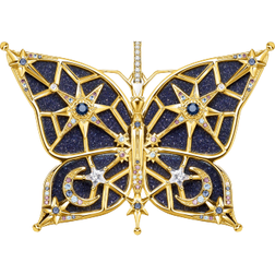 Thomas Sabo Butterfly Star & Moon Pendant - Gold/Multicolour