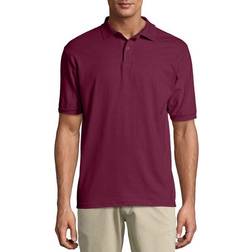 Hanes Cotton-Blend EcoSmart Polo Jersey - Maroon