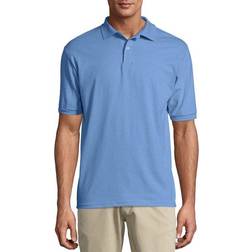 Hanes Cotton-Blend EcoSmart Polo Jersey - Carolina Blue