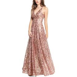 Dress The Population Ariyah Sequinned Fit & Flare Dress - Blush Multi