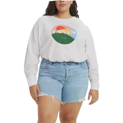 Levi's Vintage Raglan Crewneck Plus Size Sweatshirt - White