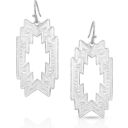 Montana Silversmiths Thunderstorm Geometric Earrings - Silver