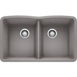 Blanco Diamond 440183 32" Double Bowl Undermount Sink in Metallic