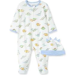 Little Me Dinomite Footed One-Piece & Hat - Ivory/Multi (LBQ11373N)
