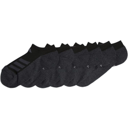 Adidas Kid's Cushioned Angle Stripe No-Show Socks 6-pairs - Black (EW4435)