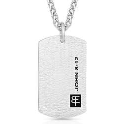 Montana Silversmiths I Am The Light Dog Tag Necklace - Silver